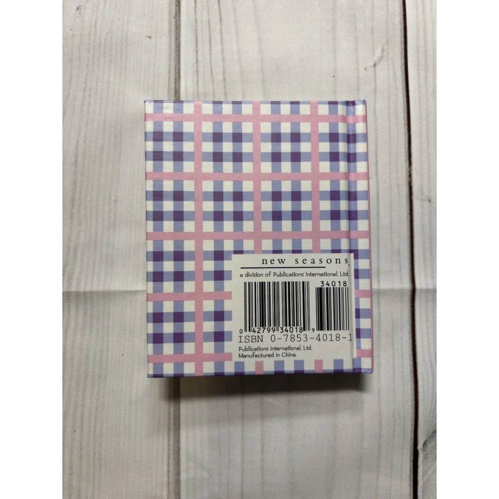 Vintage New Seasons Purple Pink Checkered Photo Book Mini 1999